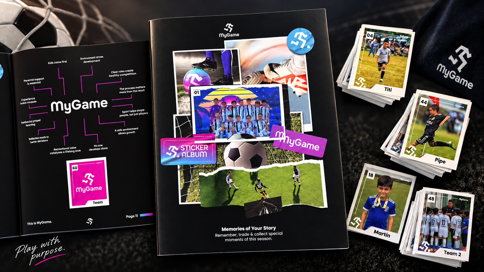 MyGame personalized album with sticker collection